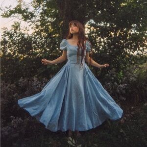 Linennaive YLANG 18 | blue CINDERELLA LINEN DRESS